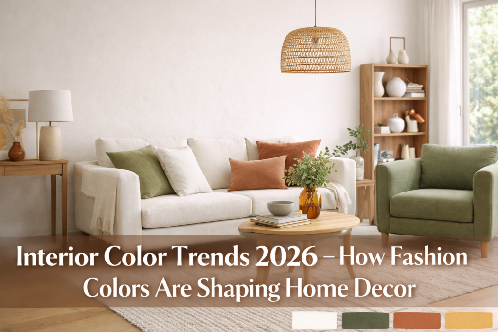 Discover interior color trends for 2026 inspired by fashion runways. Soft whites, earthy tones, and warm neutrals shaping modern, calming home interiors.